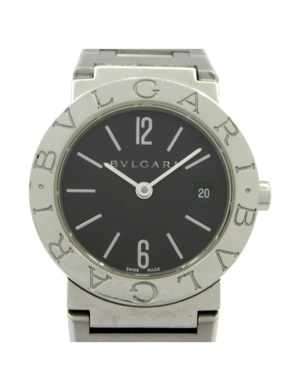 Bvlgari Watch Black Silver
